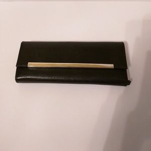 Black Faux Leather Clutch